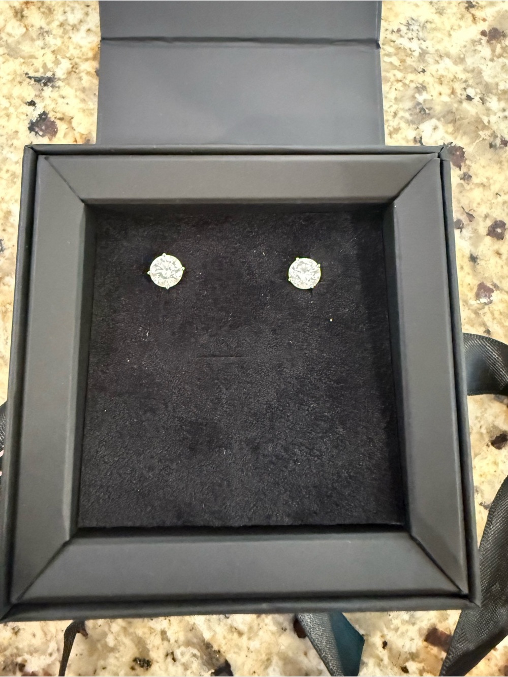 Lab grown diamond studs 1ct each (2ct total)